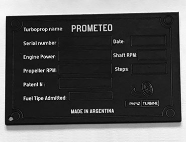 Grabado Laser de placa técnica plástica