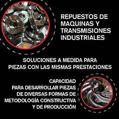 Repuestos de máquinas y transmisiones industriales